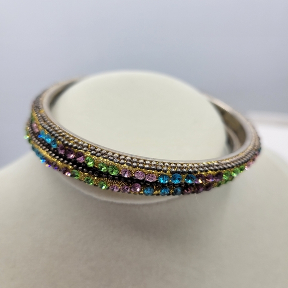 Bangle Bracelet Set | Two Blingly Colorful Bracelets - Picture 3 of 7